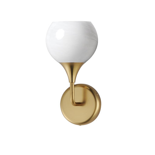Maxim Lighting Neve 1 Light Wall Sconce, Natural Aged Brass/Marble - 21221MRNAB