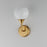 Maxim Lighting Neve 1 Light Wall Sconce, Natural Aged Brass/Marble