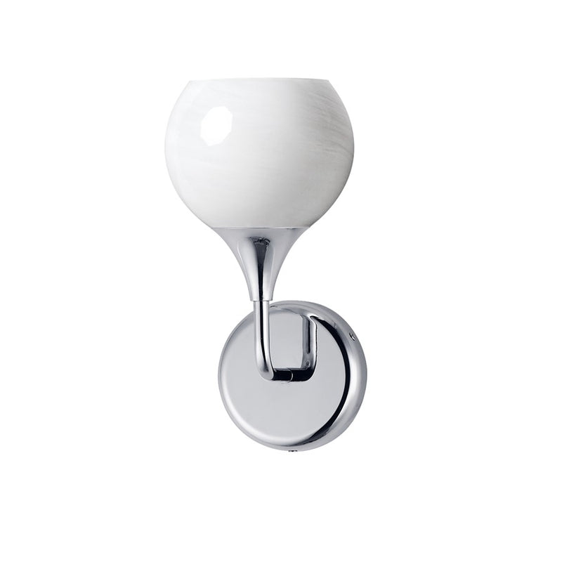 Maxim Lighting Neve 1 Light Wall Sconce, Polished Chrome/Marble - 21221MRPC
