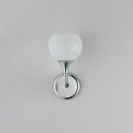 Maxim Lighting Neve 1 Light Wall Sconce, Polished Chrome/Marble