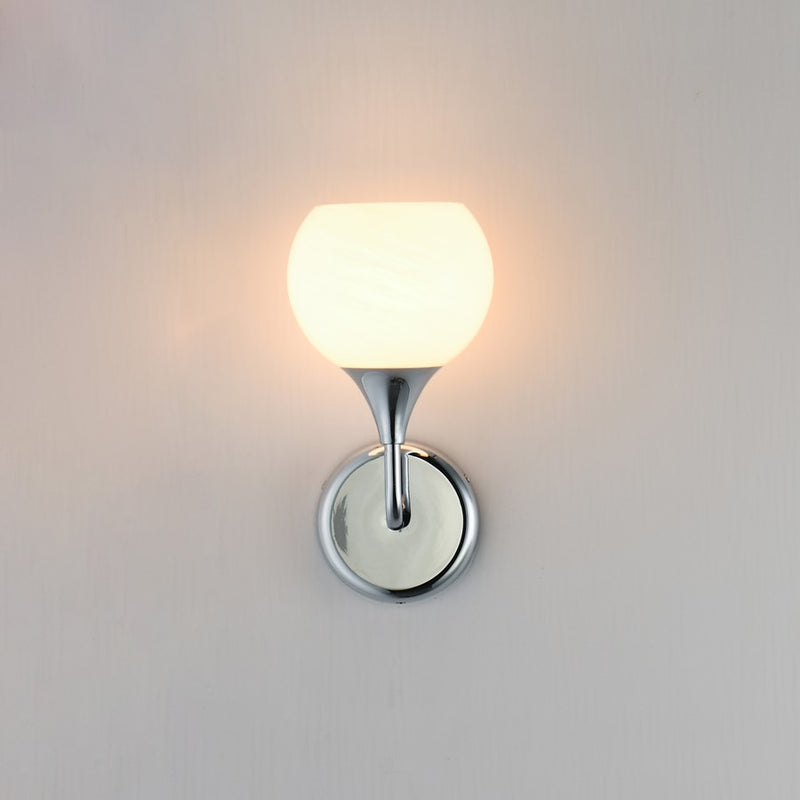 Maxim Lighting Neve 1 Light Wall Sconce, Polished Chrome/Marble