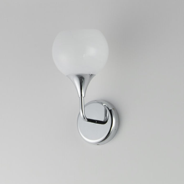 Maxim Lighting Neve 1 Light Wall Sconce, Polished Chrome/Marble
