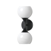 Maxim Lighting Neve 2 Light Wall Sconce, Black/Marble - 21222MRBK