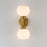 Maxim Lighting Neve 2 Light Wall Sconce, Natural Aged Brass/Marble