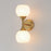 Maxim Lighting Neve 2 Light Wall Sconce, Natural Aged Brass/Marble