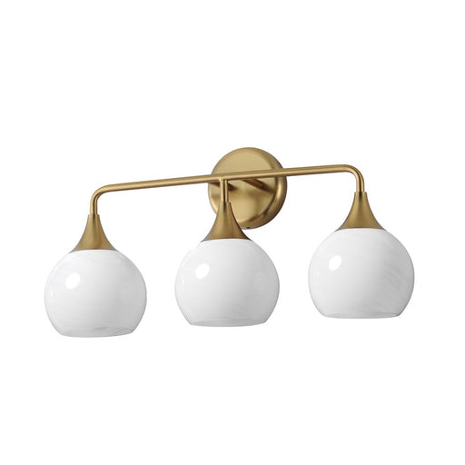 Maxim Lighting Neve 3 Light Bath Vanity, Natural Aged Brass/Marble - 21223MRNAB