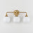 Maxim Lighting Neve 3 Light Bath Vanity, Natural Aged Brass/Marble