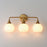 Maxim Lighting Neve 3 Light Bath Vanity, Natural Aged Brass/Marble
