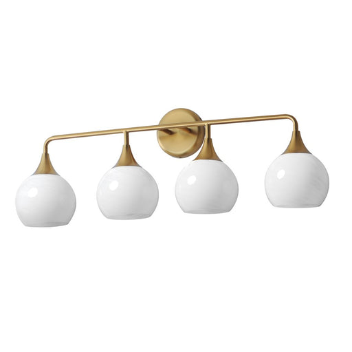 Maxim Lighting Neve 4 Light Bath Vanity, Natural Aged Brass/Marble - 21224MRNAB
