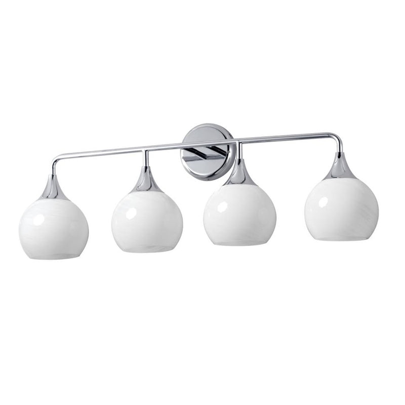 Maxim Lighting Neve 4 Light Bath Vanity, Polished Chrome/Marble