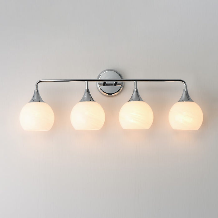 Maxim Lighting Neve 4 Light Bath Vanity, Polished Chrome/Marble