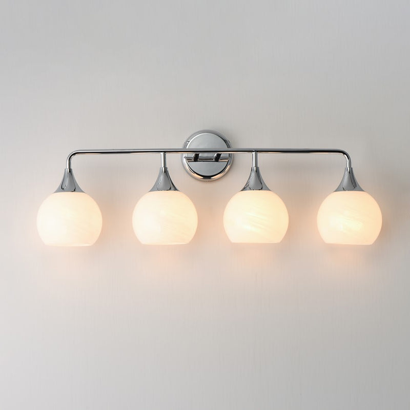Maxim Lighting Neve 4 Light Bath Vanity, Polished Chrome/Marble