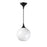 Maxim Lighting Neve 1 Light Single Pendant, Black/Marble - 21226MRBK
