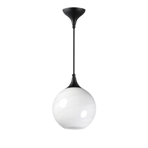 Maxim Lighting Neve 1 Light Single Pendant, Black/Marble - 21226MRBK
