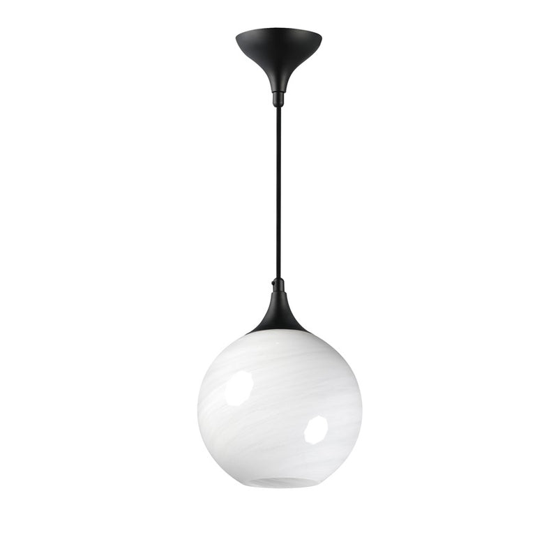 Maxim Lighting Neve 1 Light Single Pendant, Black/Marble