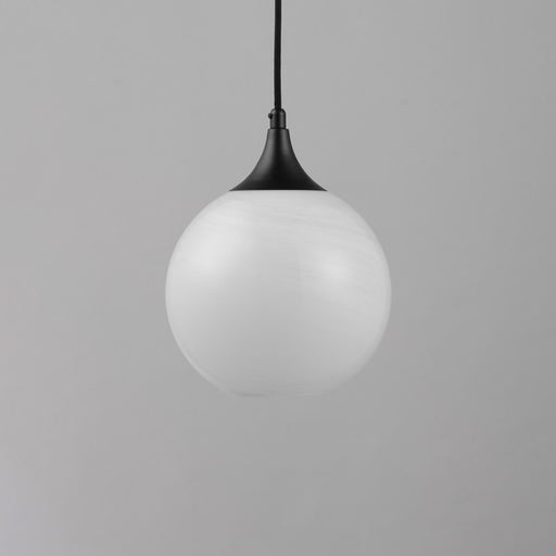Maxim Lighting Neve 1 Light Single Pendant, Black/Marble