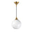 Maxim Lighting Neve 1 Light Single Pendant, Aged Brass/Marble - 21226MRNAB