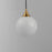 Maxim Lighting Neve 1 Light Single Pendant, Aged Brass/Marble