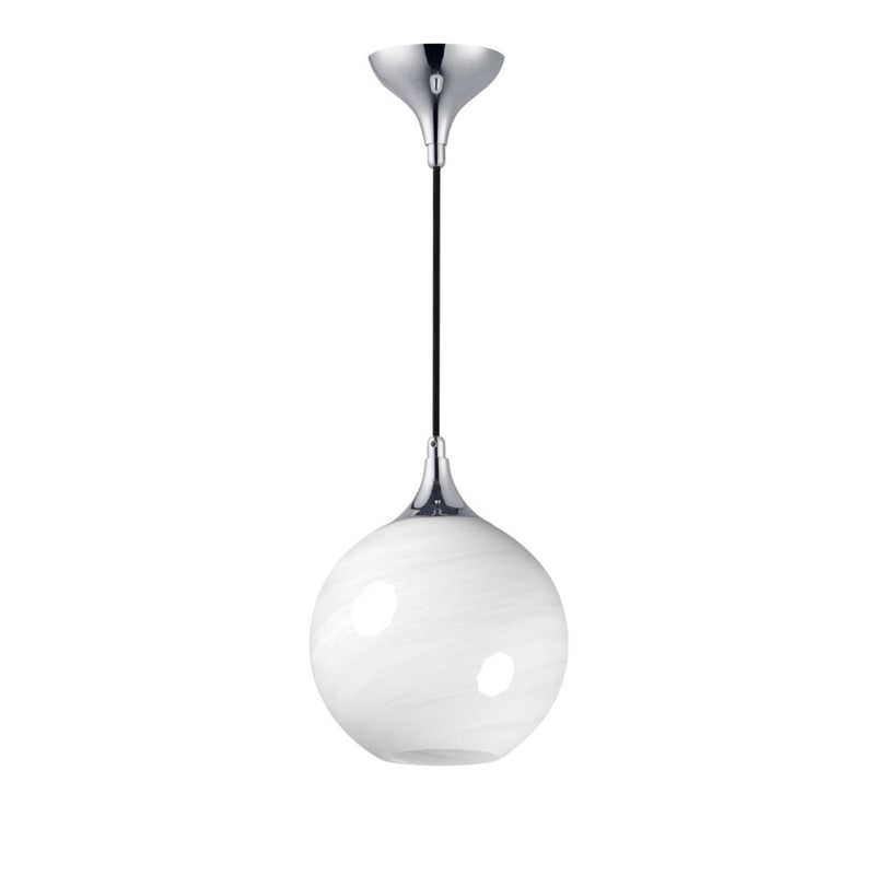 Maxim Lighting Neve 1 Light Single Pendant, Polished Chrome/Marble