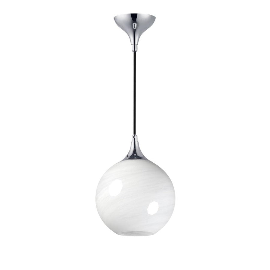 Maxim Lighting Neve 1 Light Single Pendant, Polished Chrome/Marble - 21226MRPC