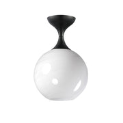 Maxim Lighting Neve 1 Light Semi-Flush Mount, Black/Marble - 21229MRBK