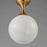 Maxim Lighting Neve 1 Light Semi-Flush Mount, Aged Brass/Marble