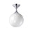 Maxim Lighting Neve 1 Light Semi-Flush Mount, Polished Chrome/Marble - 21229MRPC
