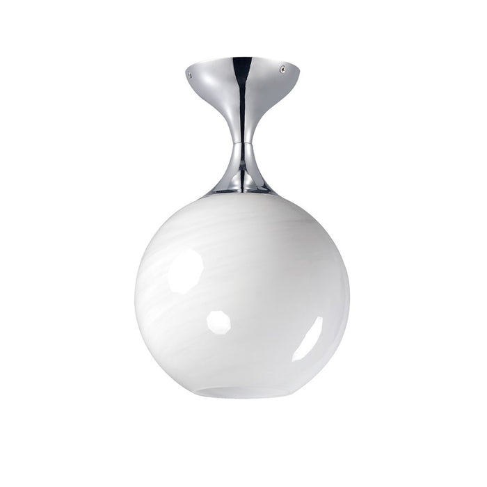 Maxim Lighting Neve 1 Light Semi-Flush Mount, Polished Chrome/Marble - 21229MRPC