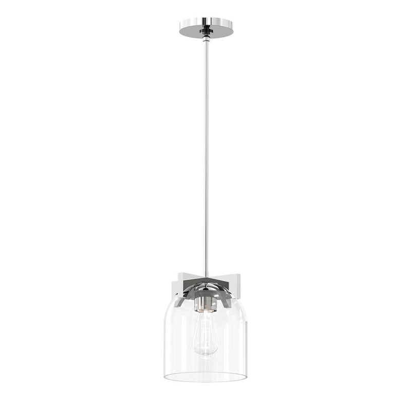Maxim Lighting Scoop 1 Light Pendant/Flush Mount, Chrome/Clear