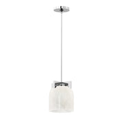 Maxim Lighting Scoop 1 Light Pendant/Flush Mount, Chrome/Marble - 21230MRPC