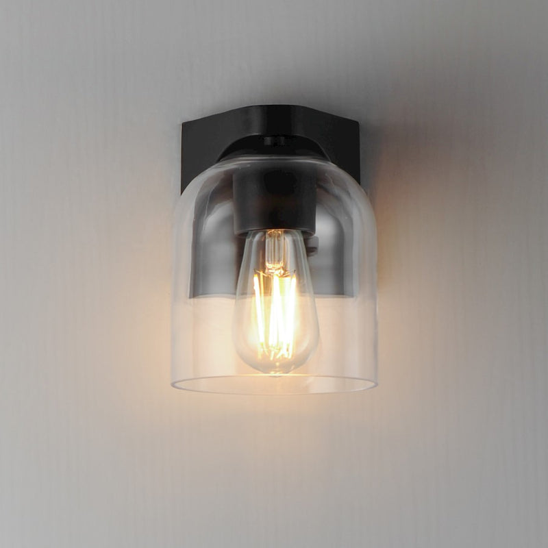 Maxim Lighting Scoop 1 Light Bath Vanity, Black/Clear