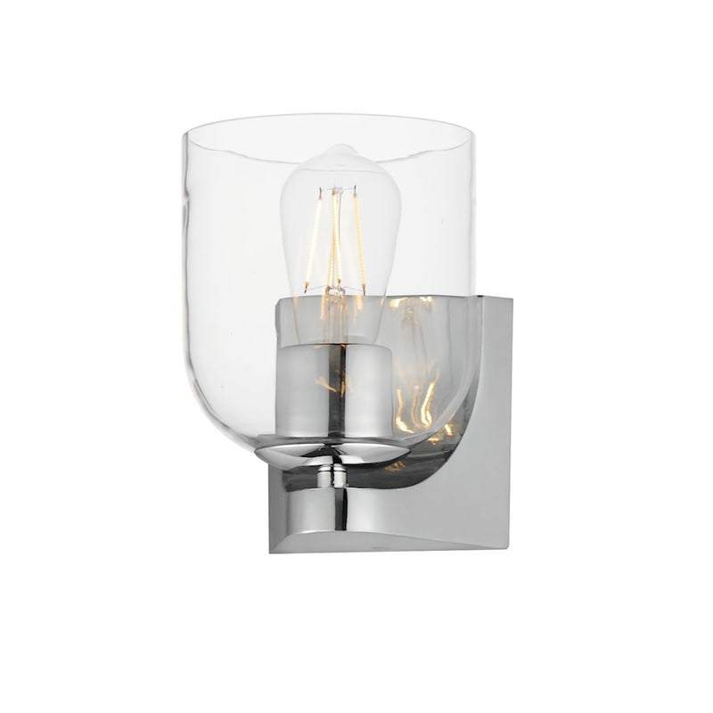 Maxim Lighting Scoop 1 Light Bath Vanity, Polished Chrome/Clear