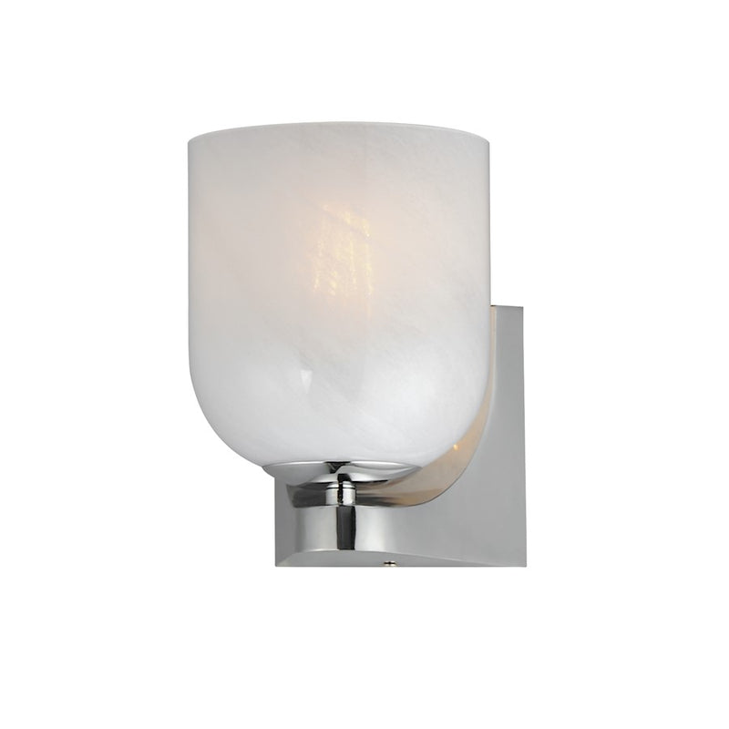 Maxim Lighting Scoop 1 Light Bath Vanity, Polished Chrome/Marble