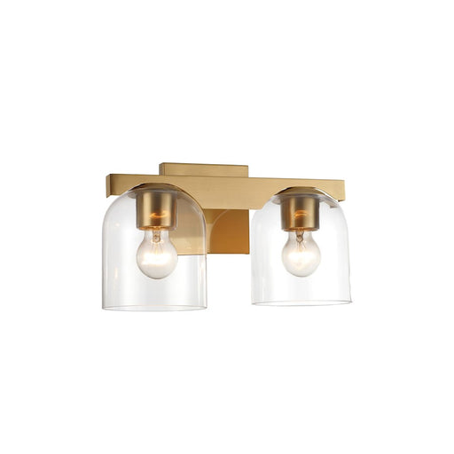 Maxim Lighting Scoop 2 Light Wall Sconce, Natural Aged Brass/Clear - 21232CLNAB