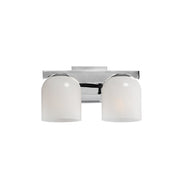 Maxim Lighting Scoop 2 Light Bath Vanity, Polished Chrome/Marble