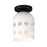 Maxim Lighting Dottie 1 Light Flush Mount, Black/White