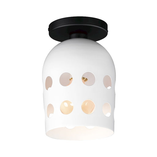Maxim Lighting Dottie 1 Light Flush Mount, Black/White