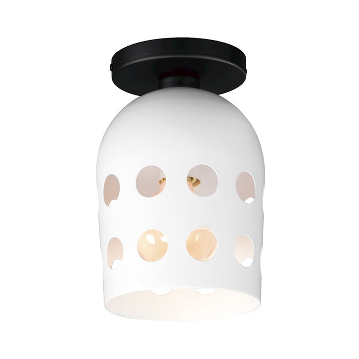 Maxim Lighting Dottie 1 Light Flush Mount, Black/White