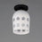 Maxim Lighting Dottie 1 Light Flush Mount, Black/White