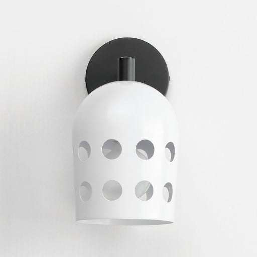Maxim Lighting Dottie 1 Light Adjustable Sconce, Black/White