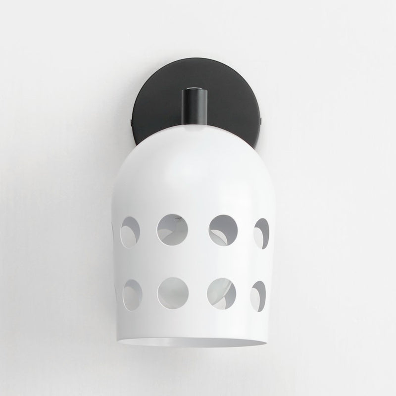 Maxim Lighting Dottie 1 Light Adjustable Sconce, Black/White
