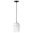 Maxim Lighting Dottie 1 Light Mini Pendant, Black/White