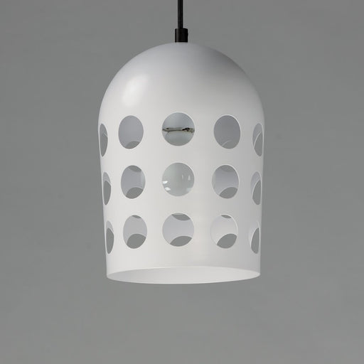 Maxim Lighting Dottie 1 Light Mini Pendant, Black/White