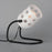 Maxim Lighting Dottie 1 Light Desk Lamp, Black/White