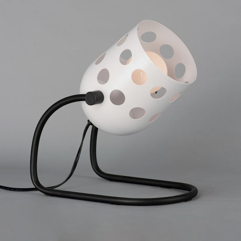 Maxim Lighting Dottie 1 Light Desk Lamp, Black/White