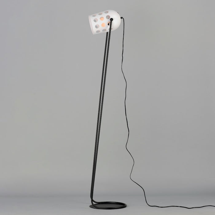 Maxim Lighting Dottie 1 Light Floor Lamp, Black/White