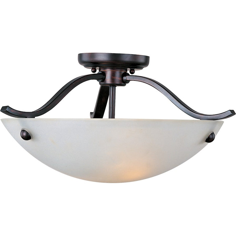 Maxim Contour 2-Light Semi-Flush Mount Oil Rubbed Bronze