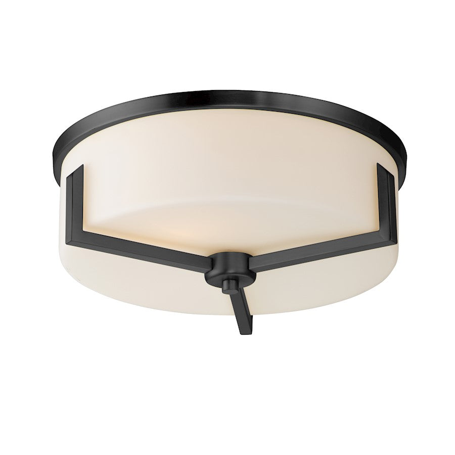 Maxim Lighting Dart 3 Light Flush Mount, Black/Satin White - 21280SWBK