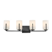 Maxim Lighting Dart 4 Light Bath Vanity, Black/Satin White - 21284SWBK
