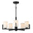 Maxim Lighting Dart 5 Light Chandelier, Black/Satin White - 21286SWBK